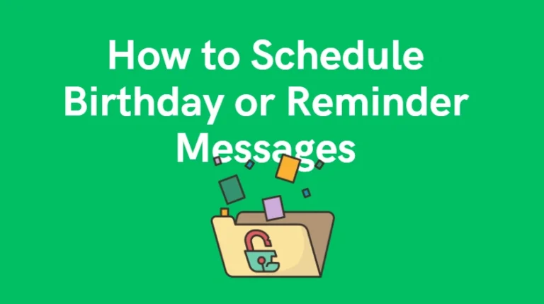Schedule Birthday
